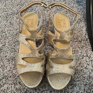 Naturalizer Gold Sparkle Heels